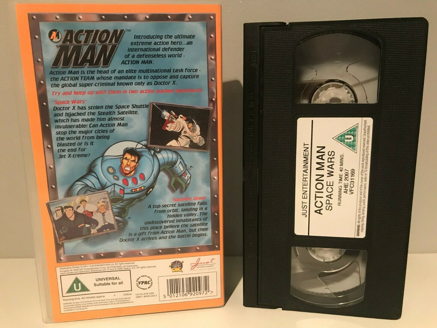 Action Man: Space Wars - Animated - Ultimate Adventures - Children's - Pal VHS-