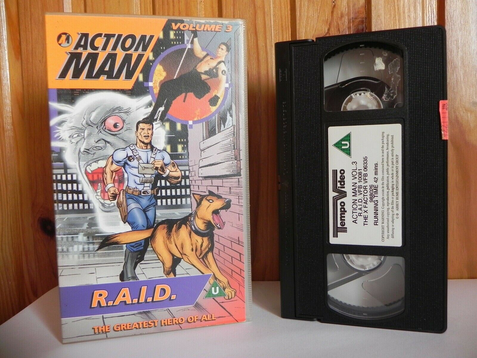 Action Man Volume 3: R.A.I.D. - Animated - Adventures - Action - Kids - Pal VHS-