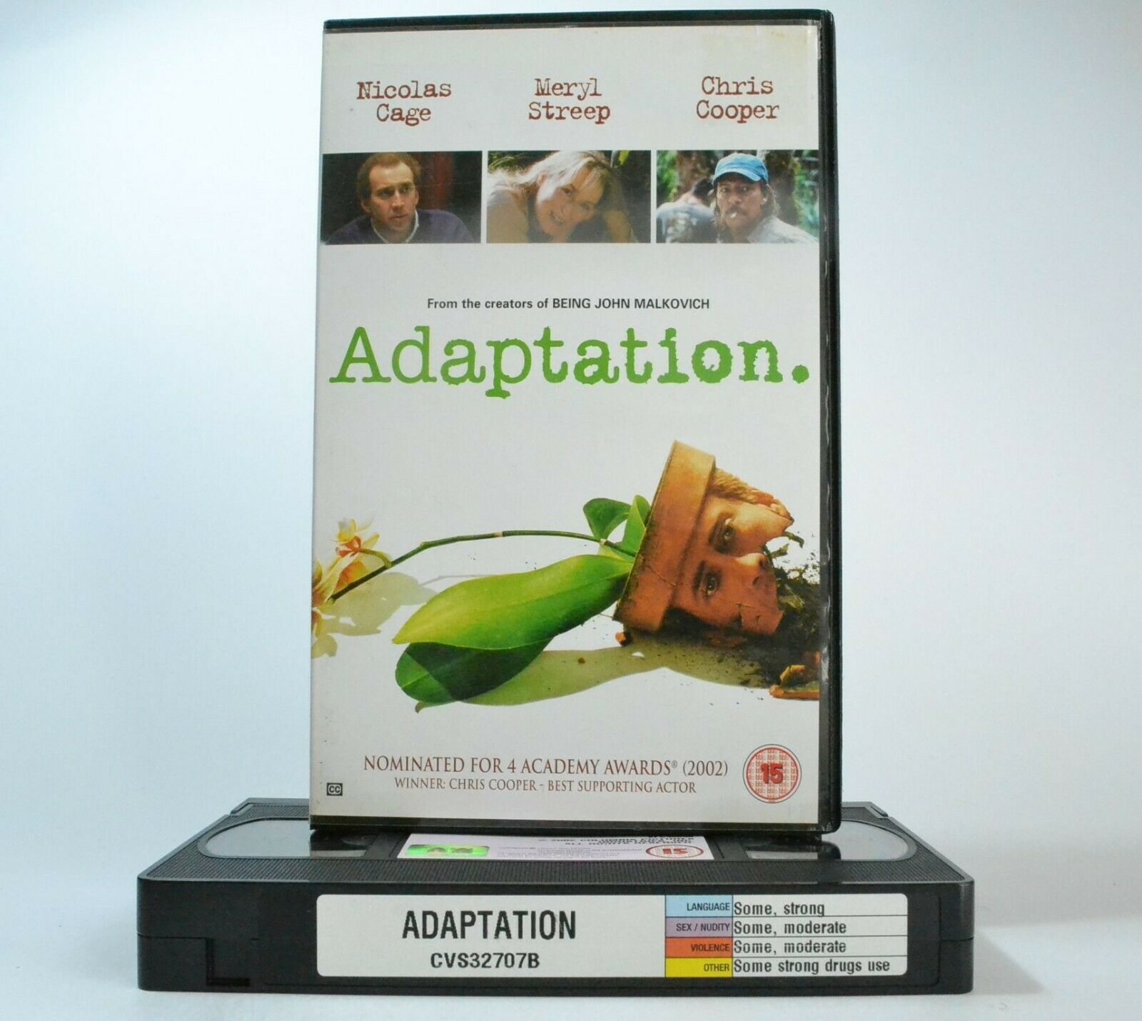 Adaptation (2002): Drama Comedy Metafilm - Large Box - N.Cage/M.Streep - VHS-