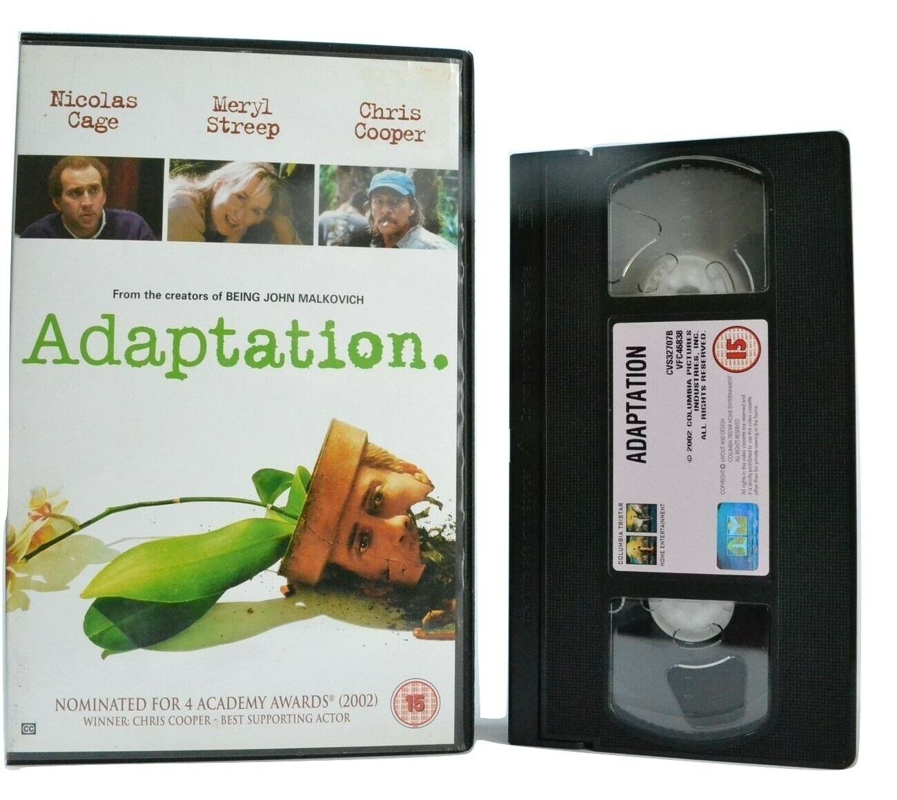 Adaptation (2002): Drama Comedy Metafilm - Large Box - N.Cage/M.Streep - VHS-