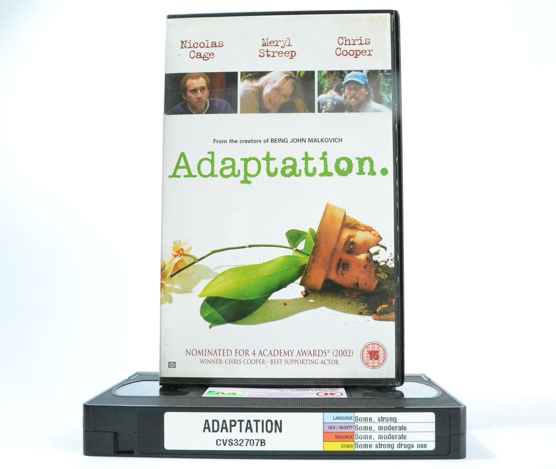 Adaptation: Nicolas Cage - Spike Jonze (2003) Surreal Original Comedy - VHS-