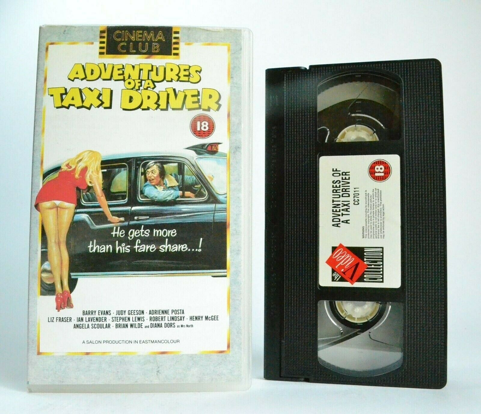 Adventures Of A Taxi Driver: Adult Comedy - Barry Evans/Judy Geeson - Pal VHS-