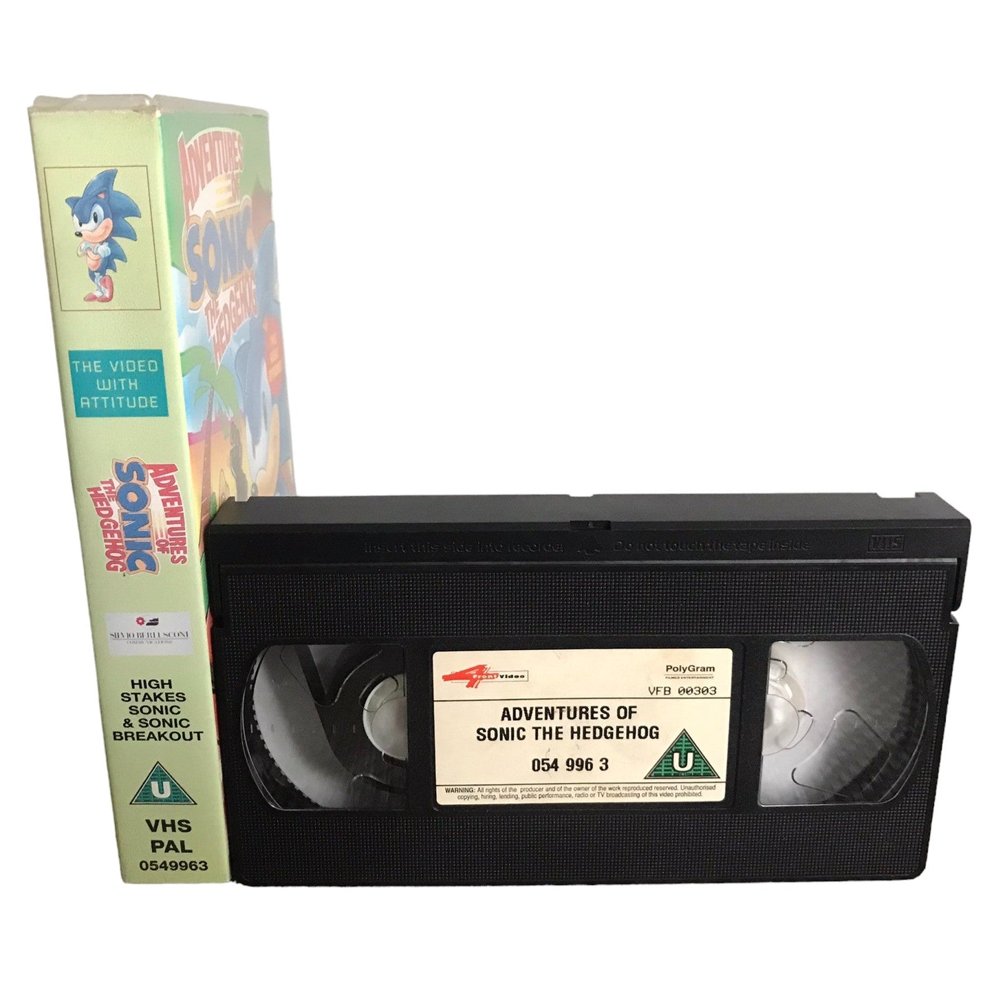 Adventures of Sonic The Hedgehog - Long John Baldry - 4 Front Video - Childrens - Pal - VHS-