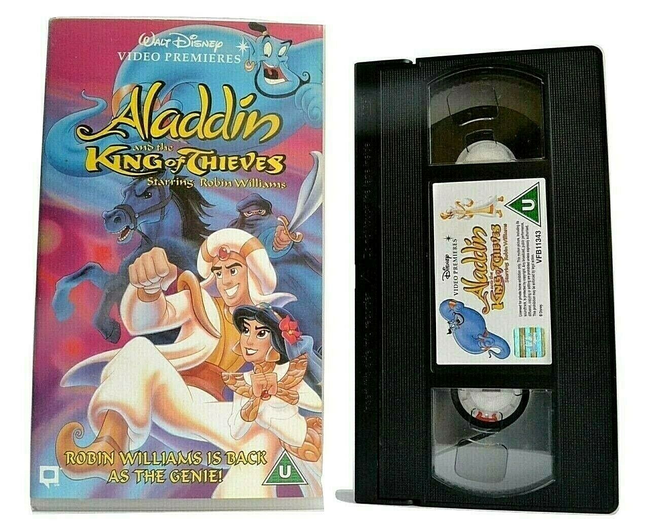 Aladdin And The King Of Thieves [Walt Disney] - Animated - Robin Williams - VHS-