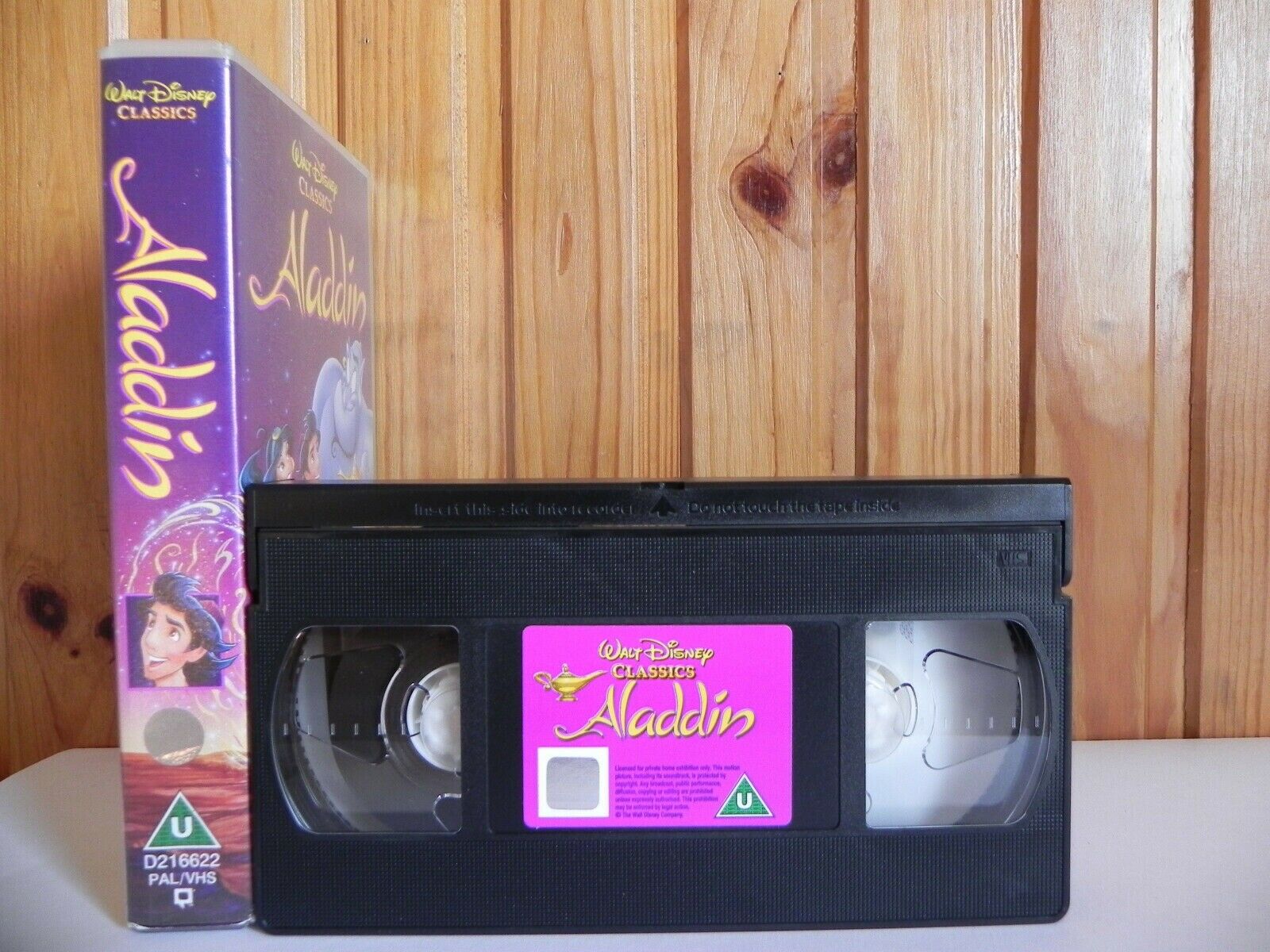 Aladdin - Walt Disney Classics - Animated - Adventure - Children's - Pal VHS-