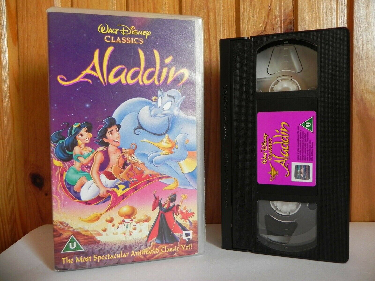 Aladdin - Walt Disney Classics - Animated - Adventure - Children's - Pal VHS-