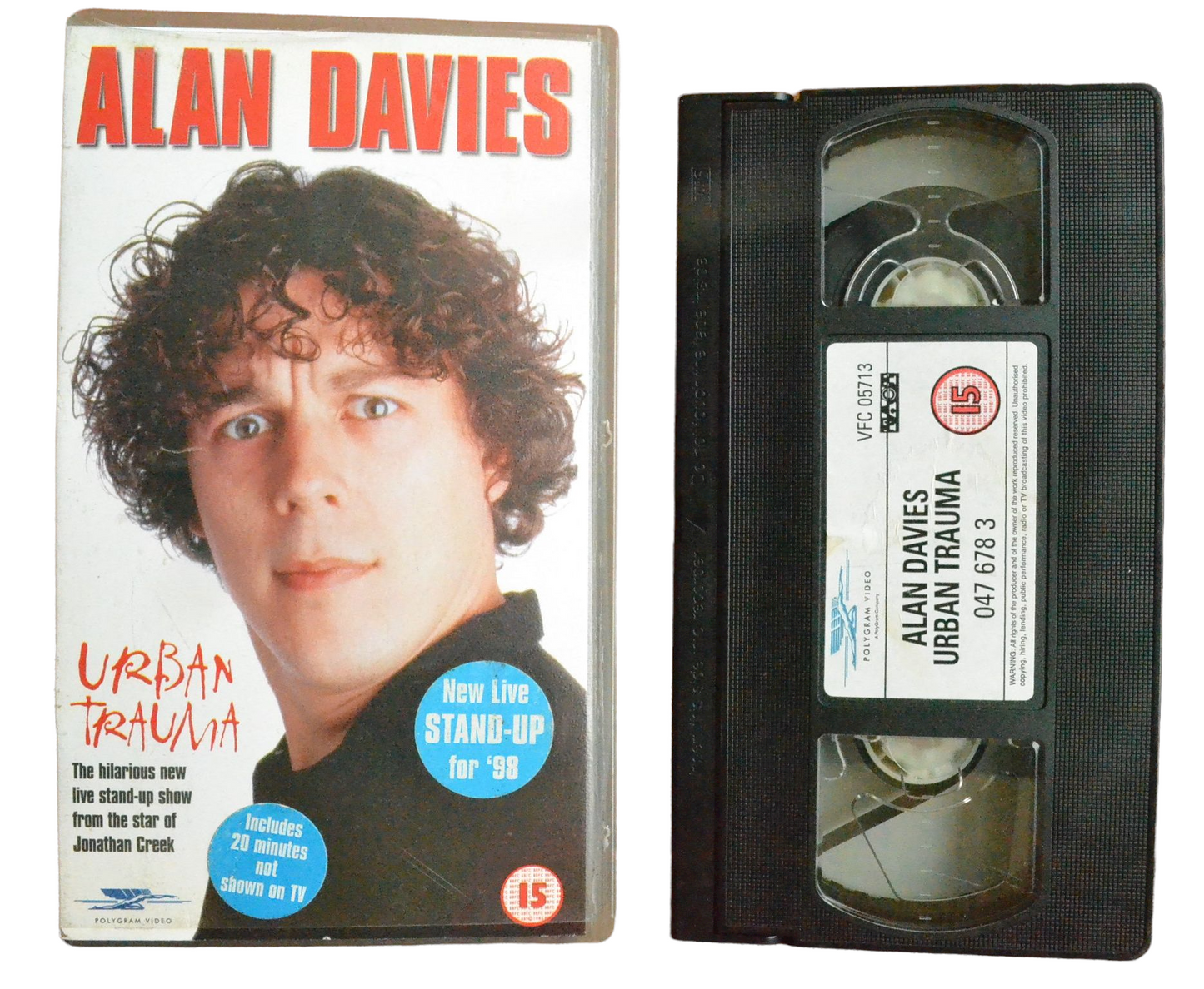 Alan Davies Urban Trauma - Alan Davies - Polygram Video - Vintage - Pal VHS-