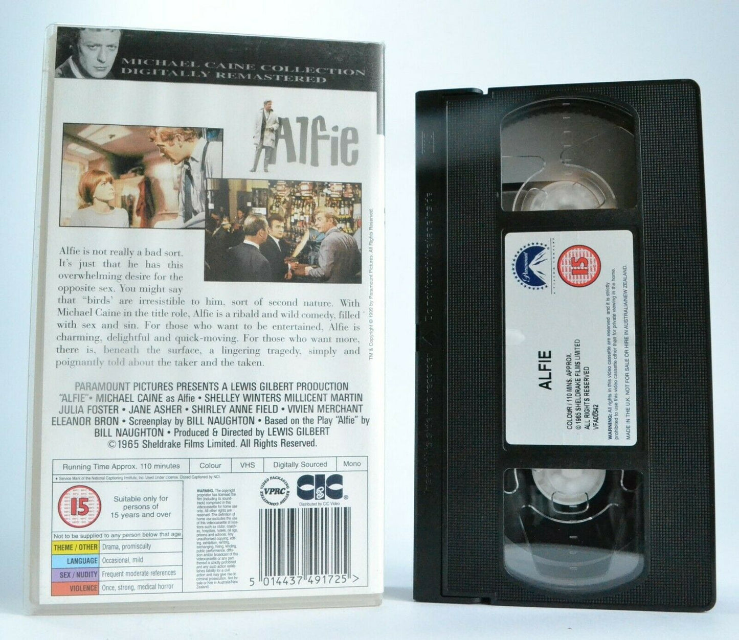 Alfie (1965): Digitally Remastered - Comedy - Michael Caine/Julia Foster - VHS-