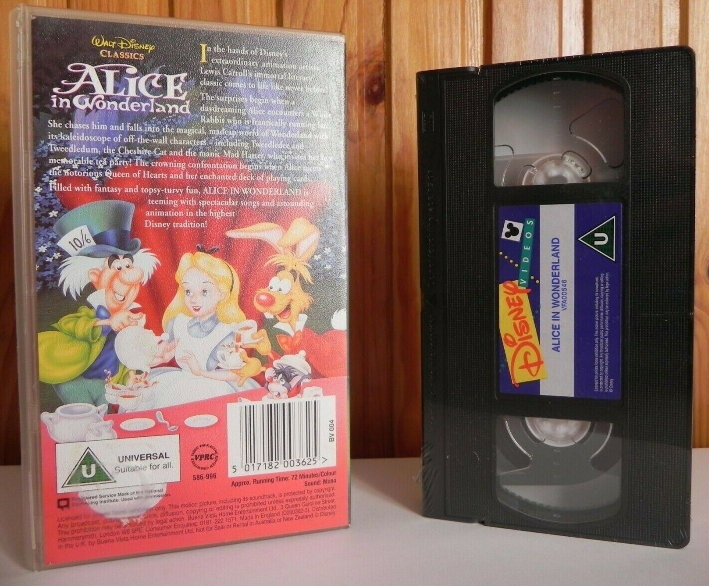 Alice In Wonderland: Walt Disney Classics - Brand New Sealed - Kids - Pal VHS-