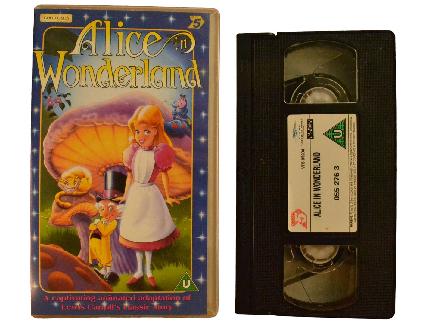 Alice in Wonderland - Mia Wasikowska - Channel 5 - Childrens - PAL - VHS-