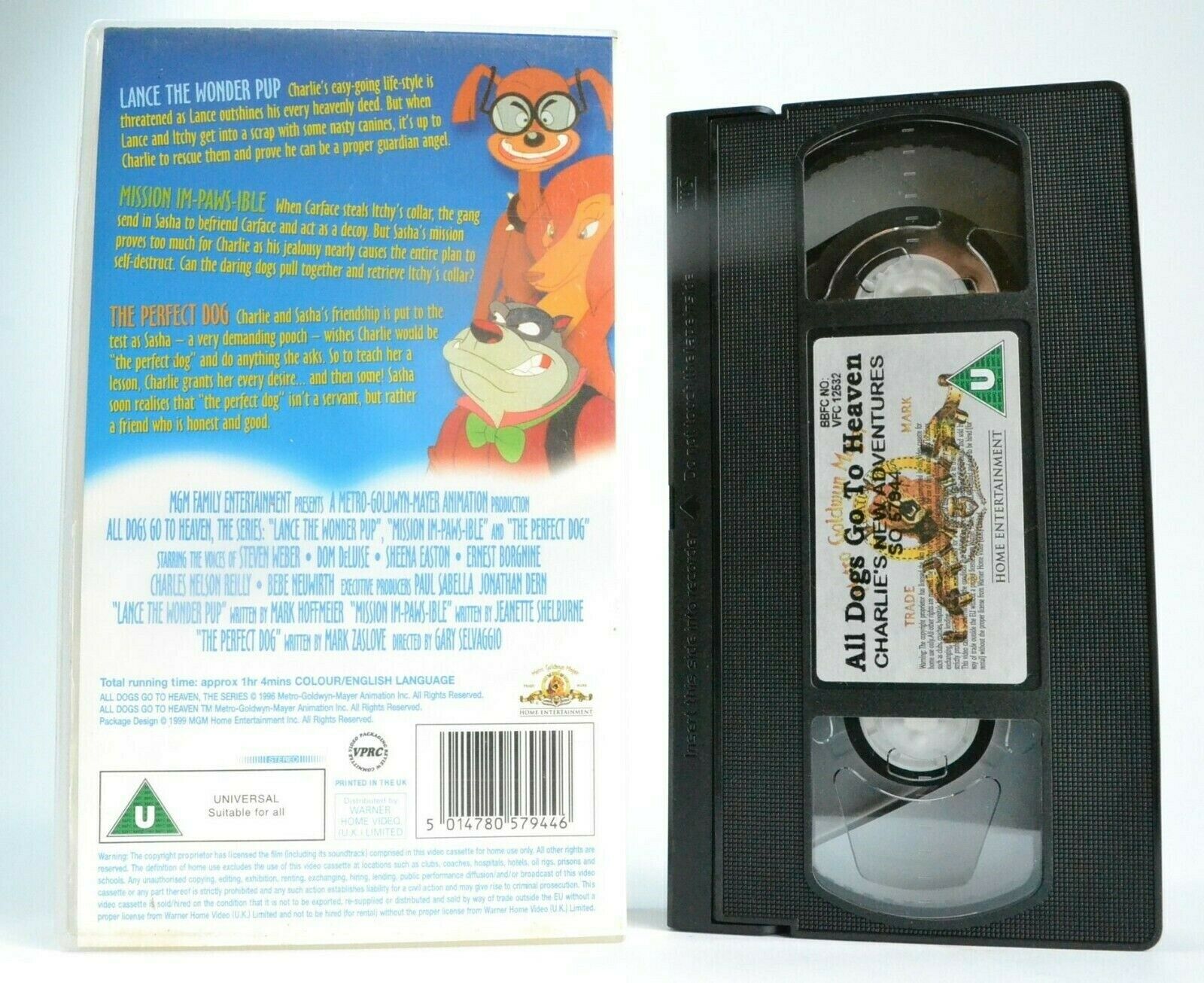 All Dogs Go To Heaven 2: Charlie's New Adventures - Animated Musical - Pal VHS-