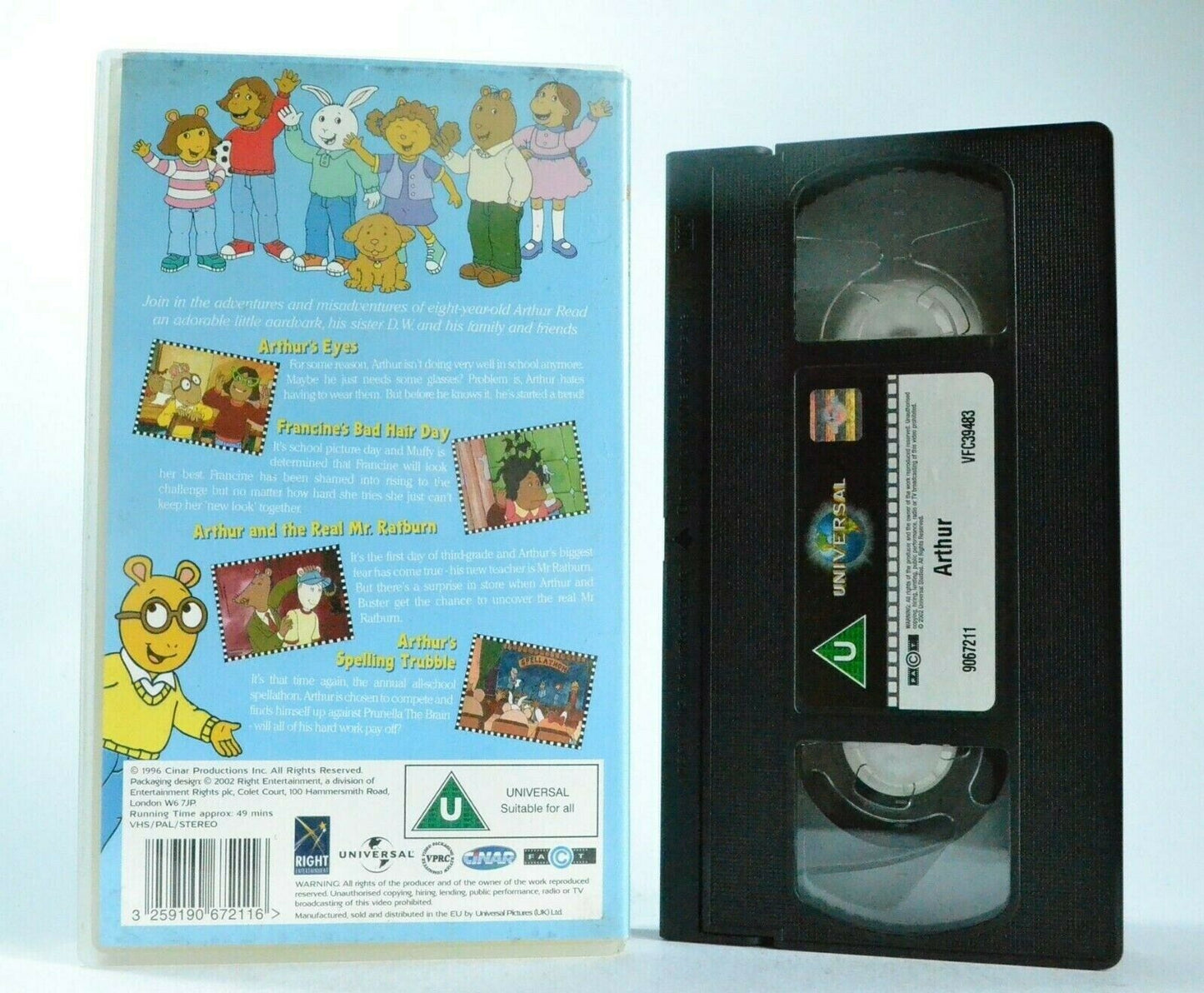 All Eyes On Arthur: Arthur's Eyes And Other Stories - Animated - Kids - Pal VHS-