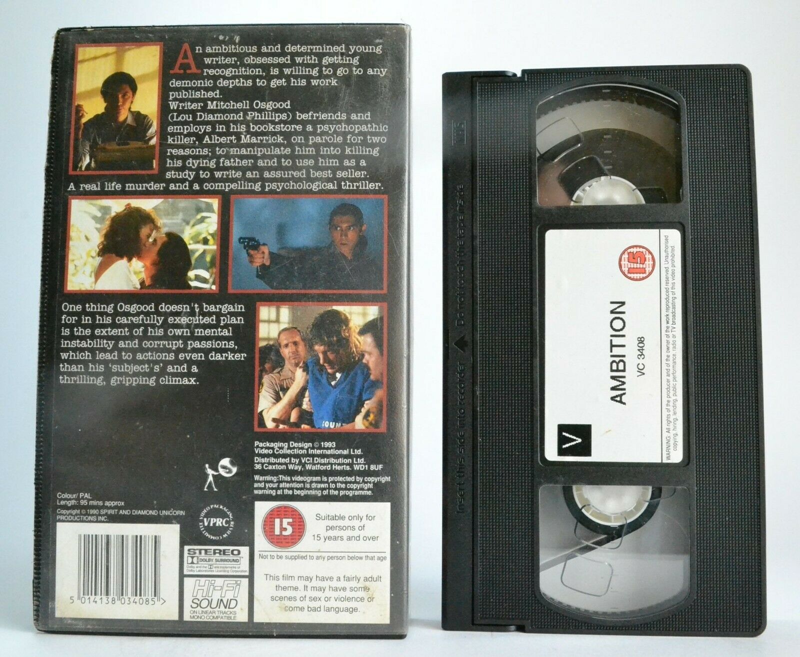 Ambition - Psychological Thriller - Serial Killer - Lou Diamond Phillips - VHS-