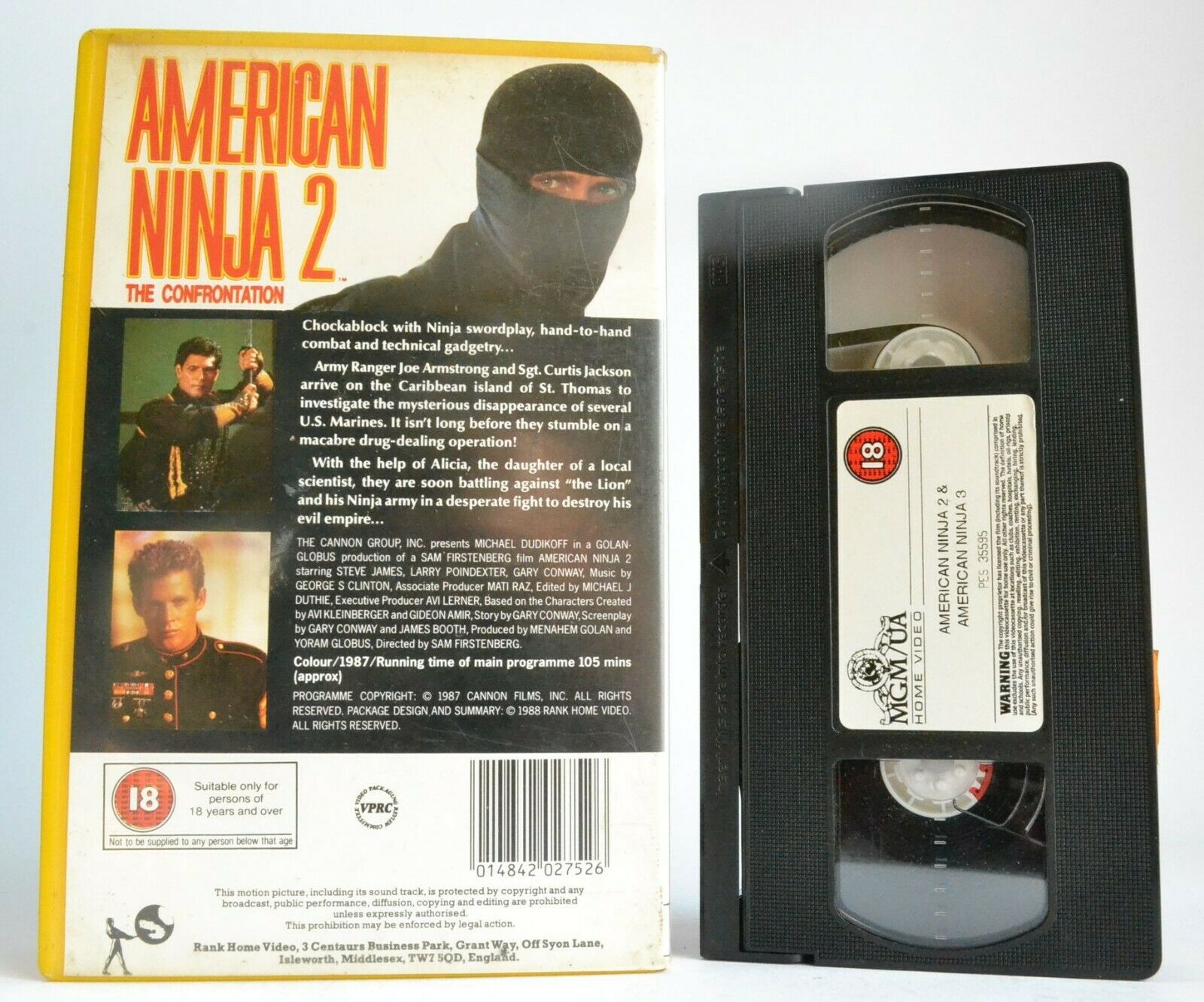 American Ninja 2: The Confrontantion; [Cannon] Big Box - Action - Michael Dudikoff - Pal VHS-