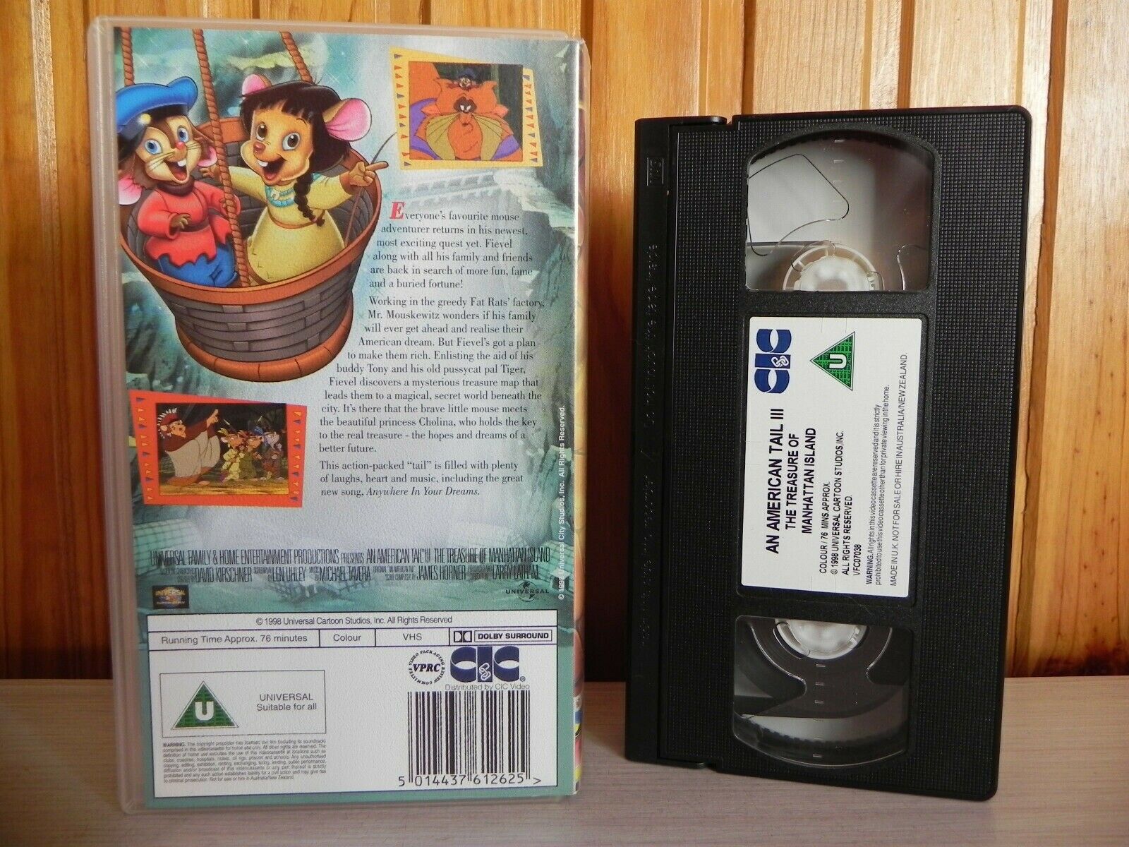 An American Tale 3 - CIC Original 1998 Kids Video - Full Feature Movie - Pal VHS-