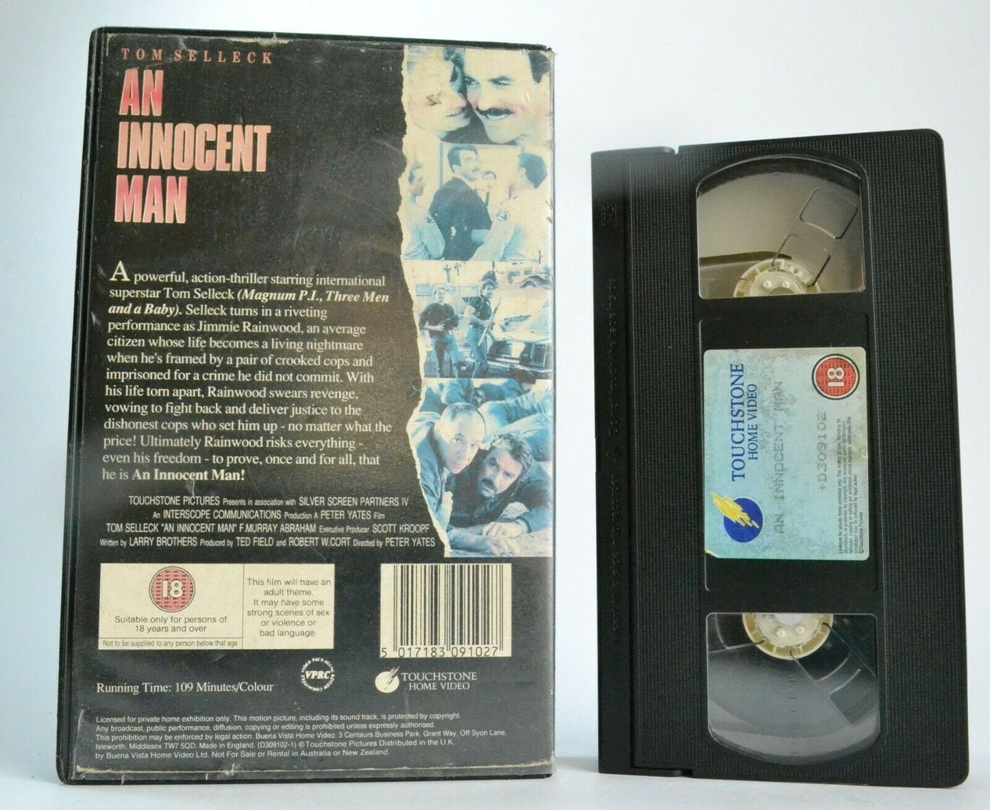 An Innocent Man (1989) - Action Cop Thriller - Large Box - Tom Selleck - Pal VHS-