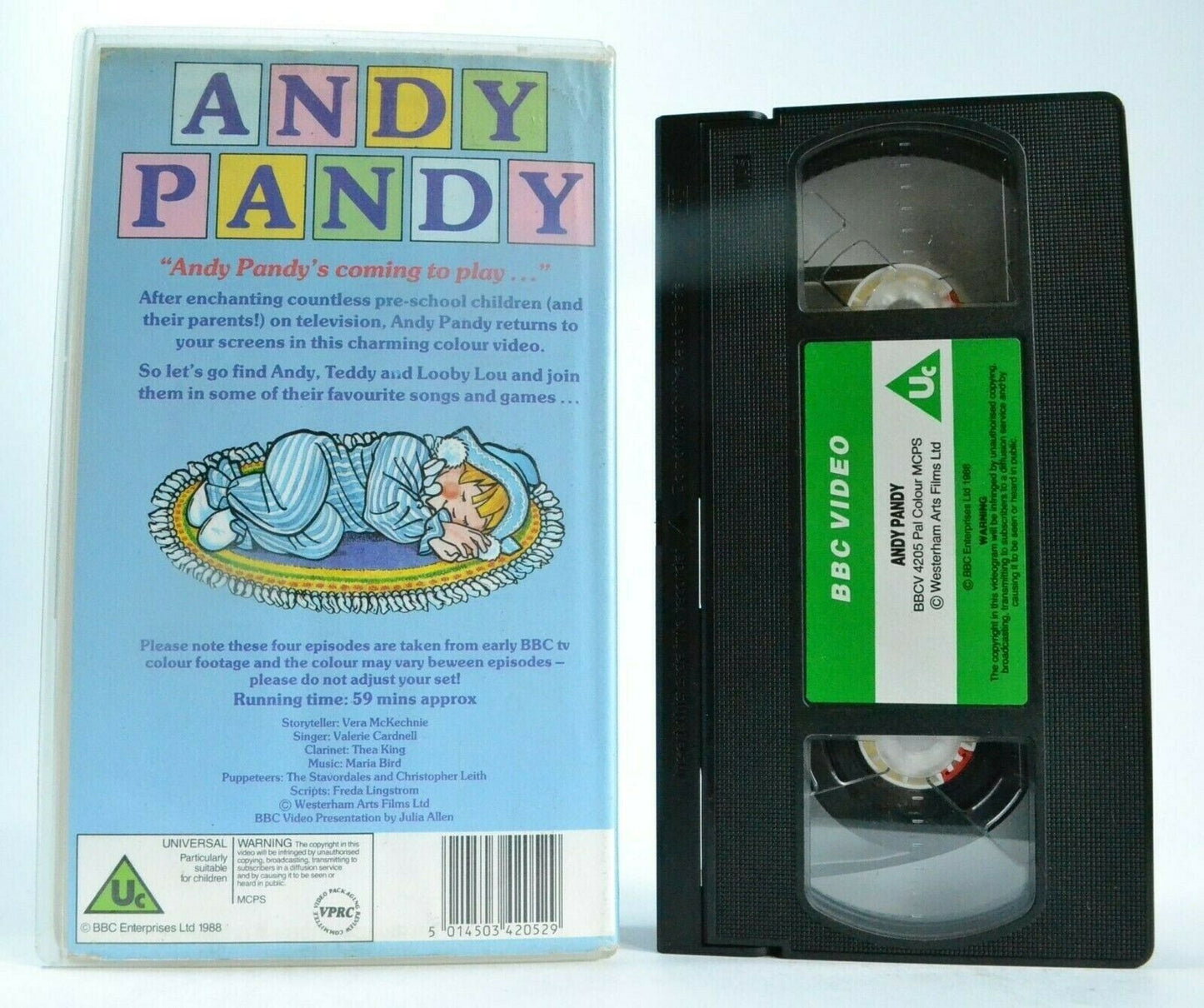 Andy Pandy (BBC) - Pre-School - Educational -<Vera McKechnie>- Children's - VHS-