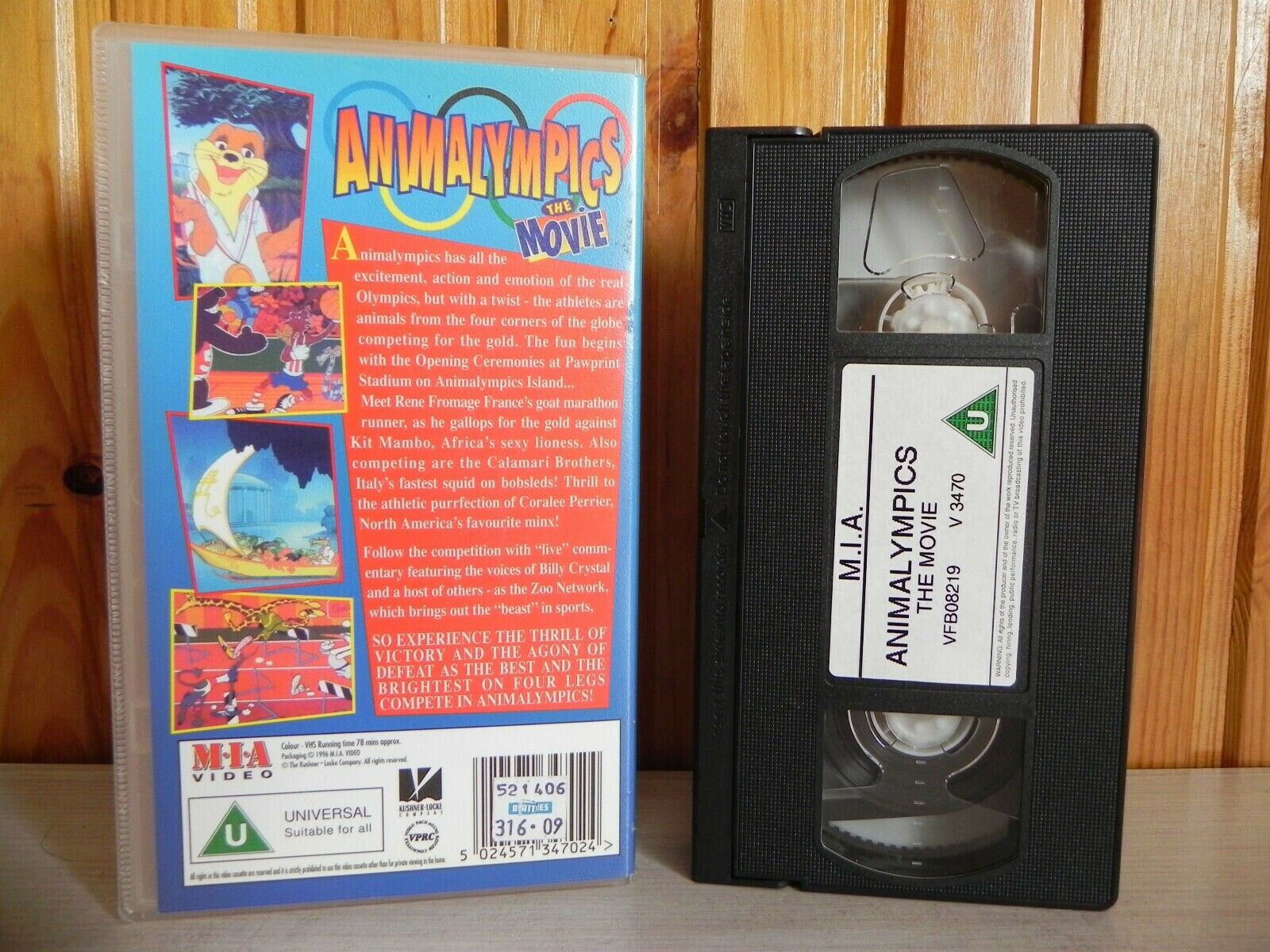 Animalympics - The Movie - Live Commentary From Billy Crystal - Kids - Pal VHS-