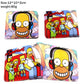 Anime Homer Bart Marge Pu Short wallet Bifold Photo Card Holder Layers leather Boys Girls zip Pocket Women Colours Coin Purse-4-