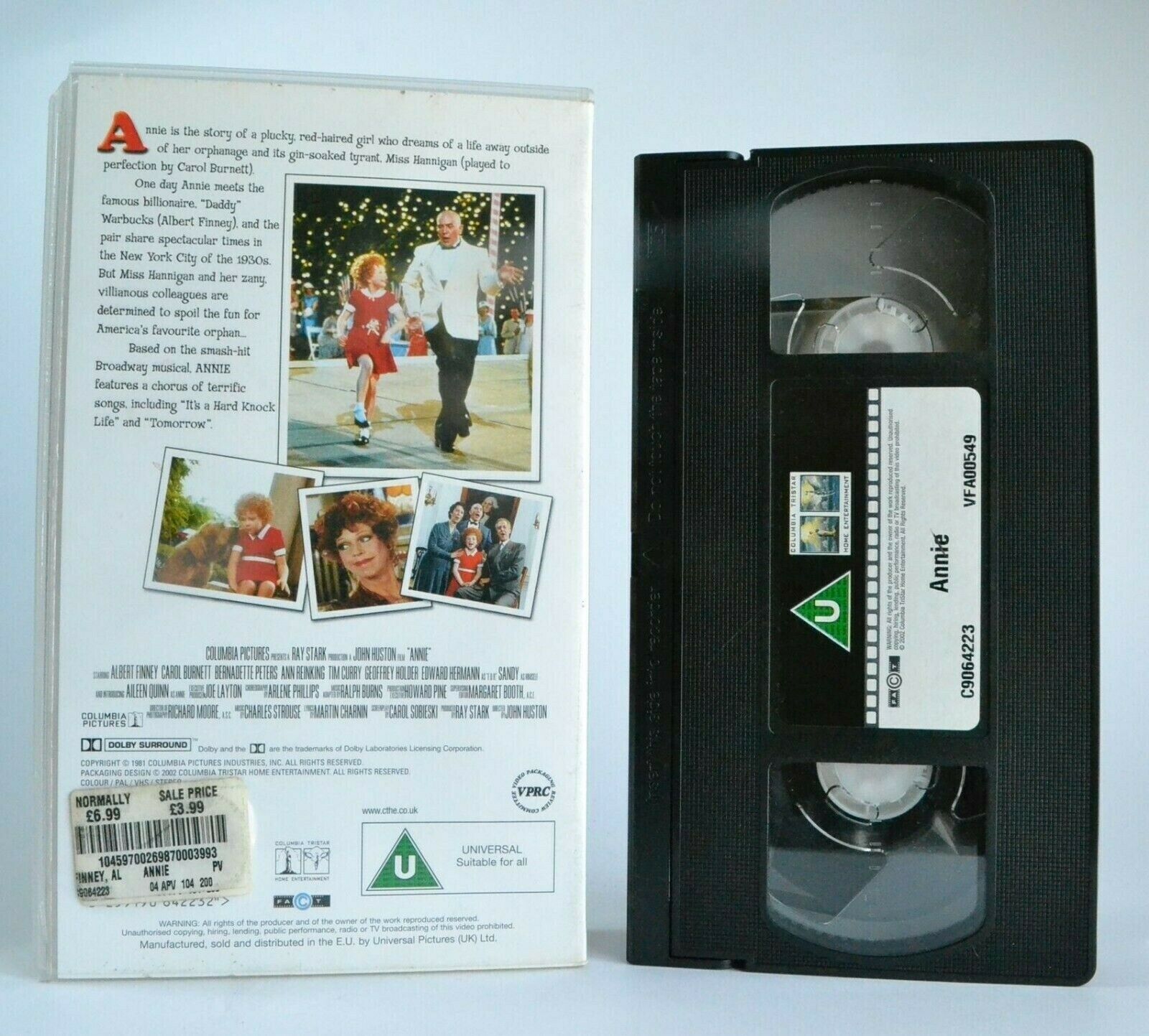 Annie (1982): Based On Broadway Play - Musical Comedy Drama - Children's - VHS-