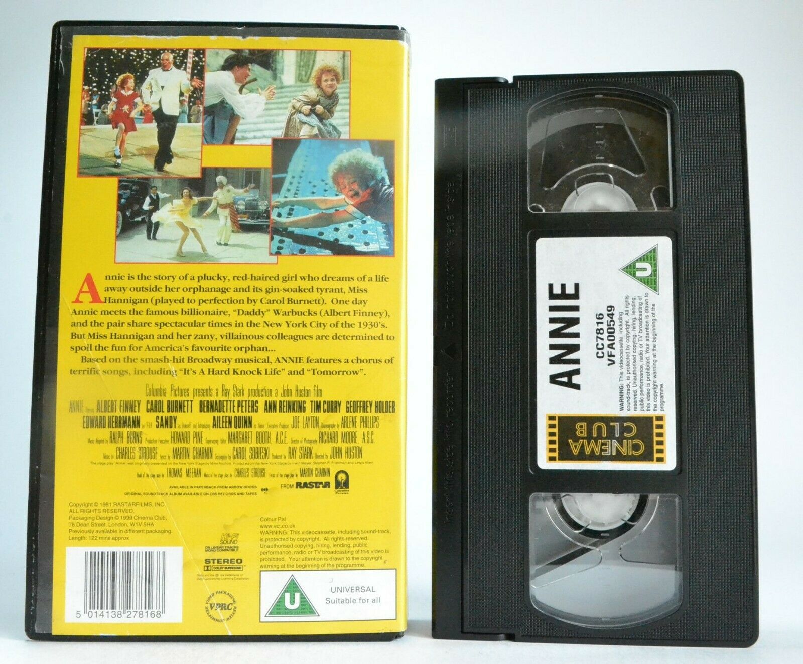 Annie (1982): The Movie Of 'Tomorrow' - Musical Drama Comedy - Tim Curry - VHS-