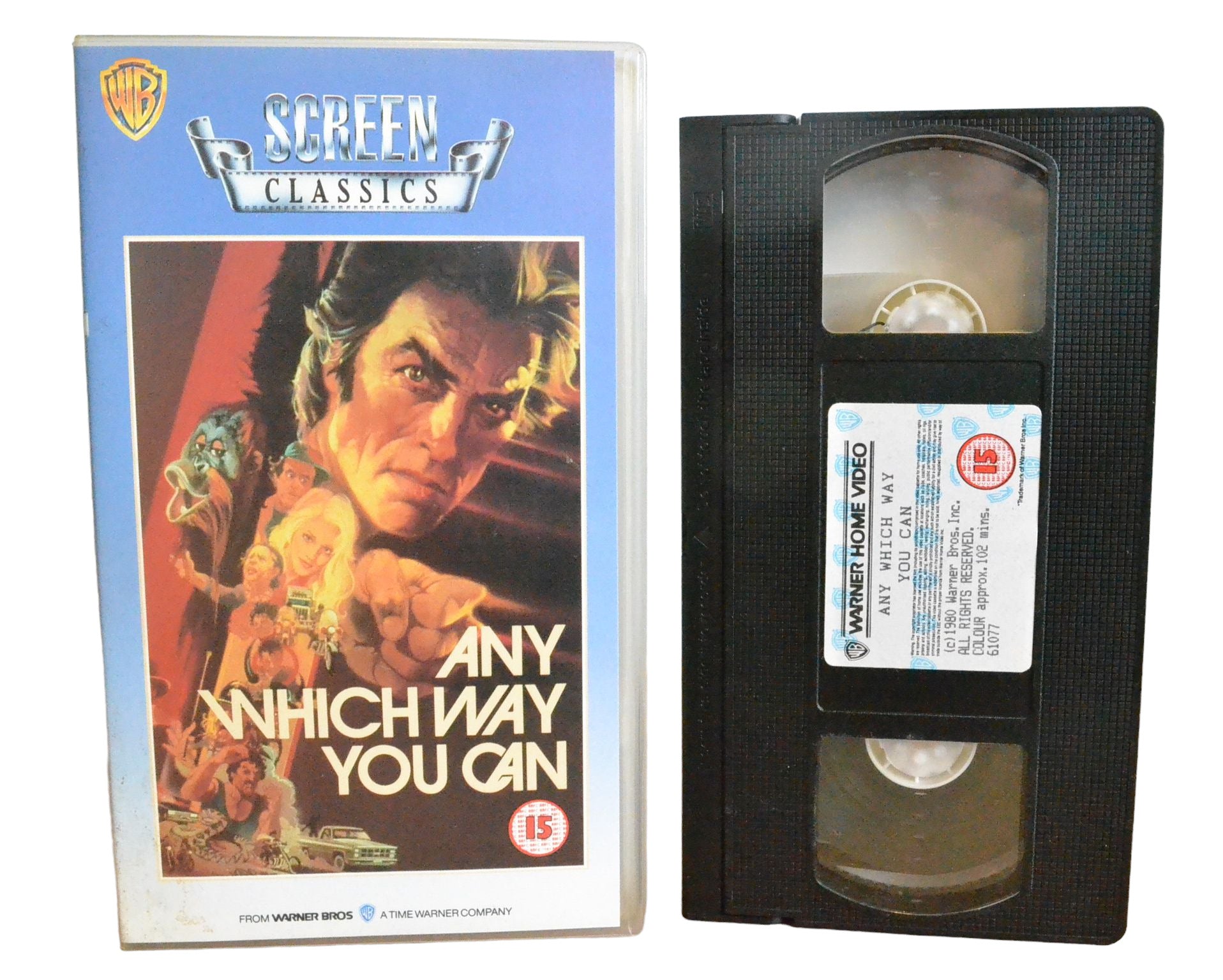 Any Which Way You Can - Clint Eastwood - Warner Home Video - PES61077 - Action - Pal - VHS-