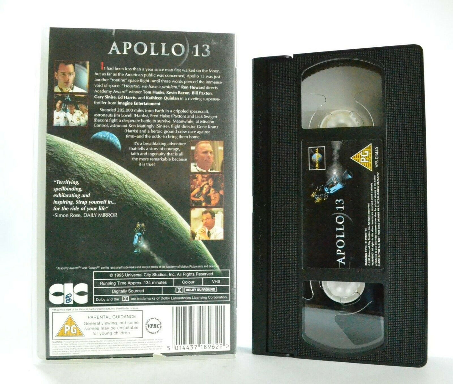 Apollo 13: A R.Howard Film (1995) - Space Docudrama - Tom Hanks/Ed Harris - VHS-