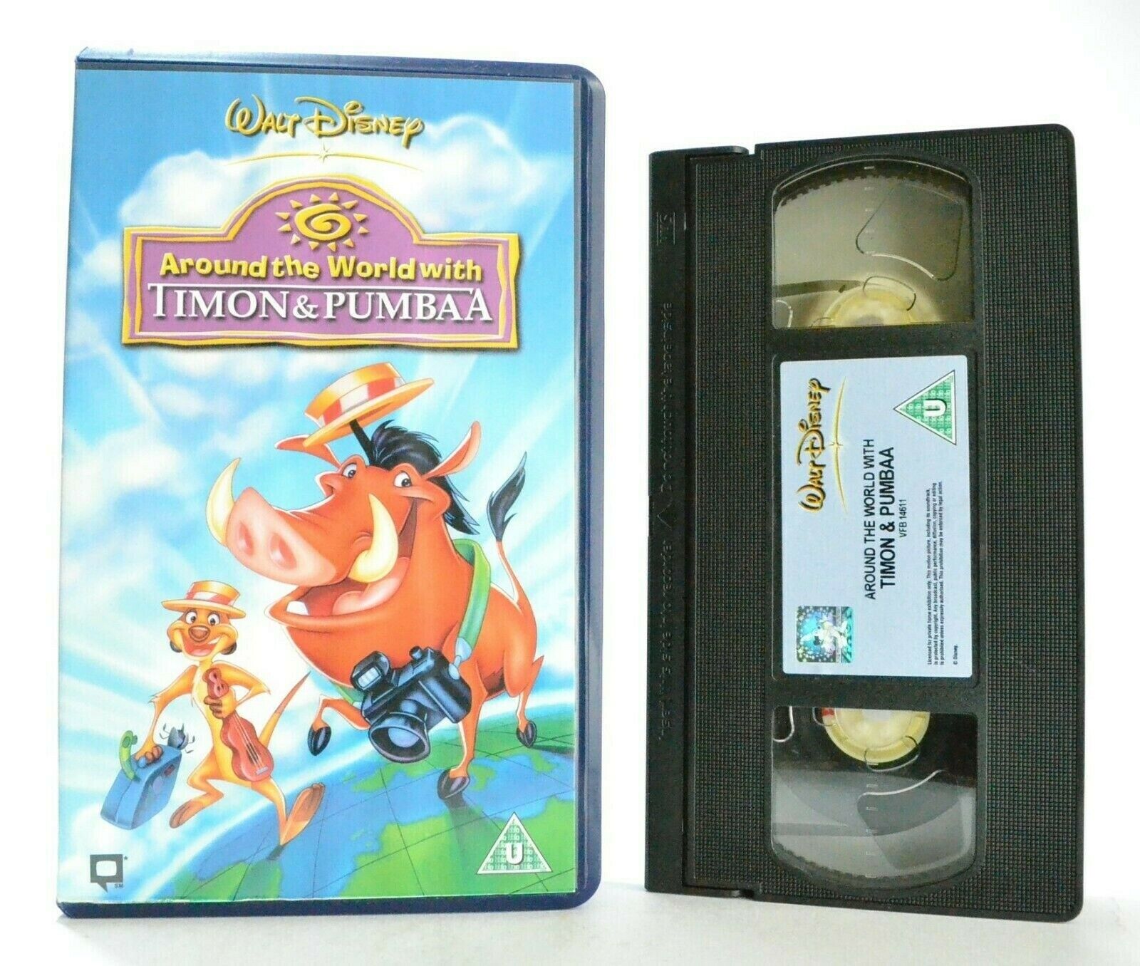 Around The World With Timon And Pumbaa - Walt Disney - Animated - Kids - Pal VHS-