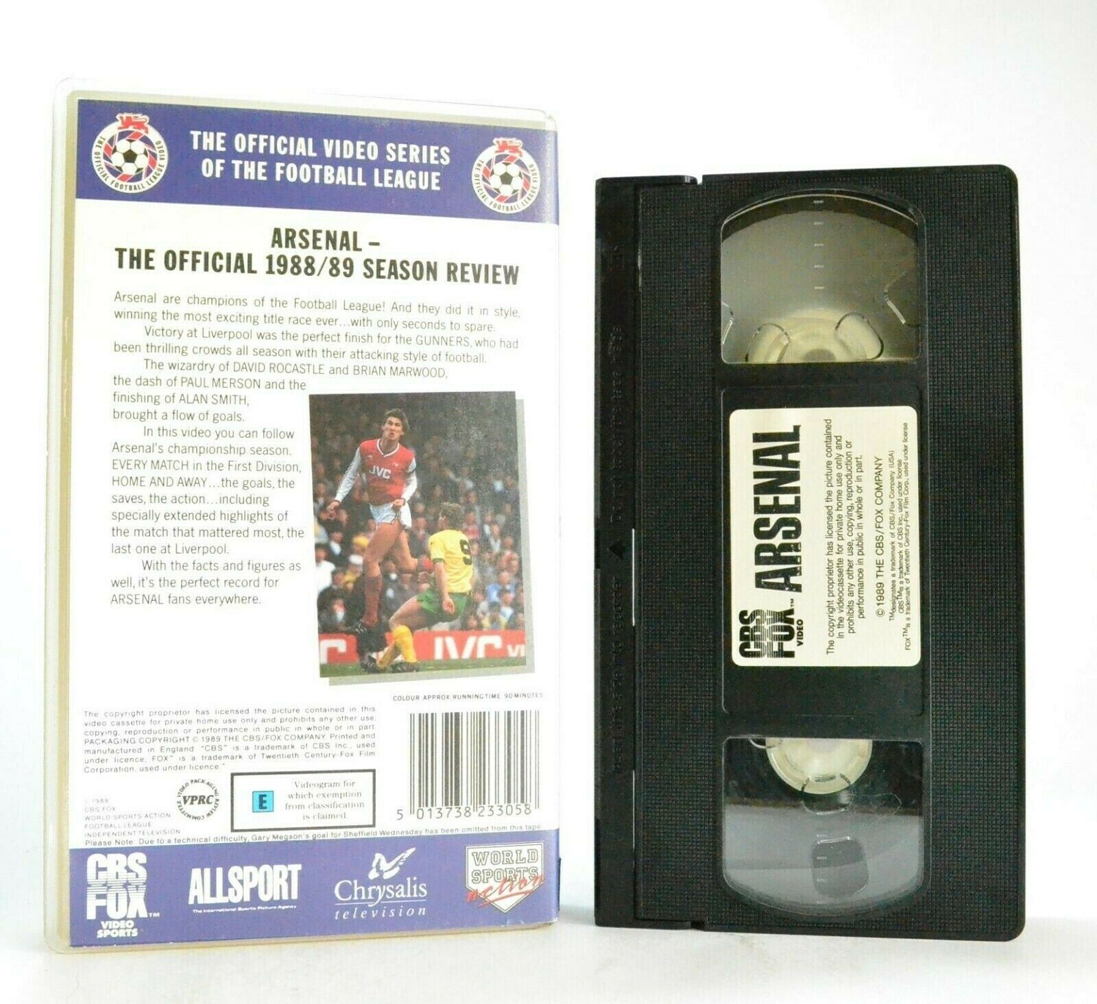 Arsenal: 1988/89 Season Review - The Gunners - Game By Game - Football - Pal VHS-