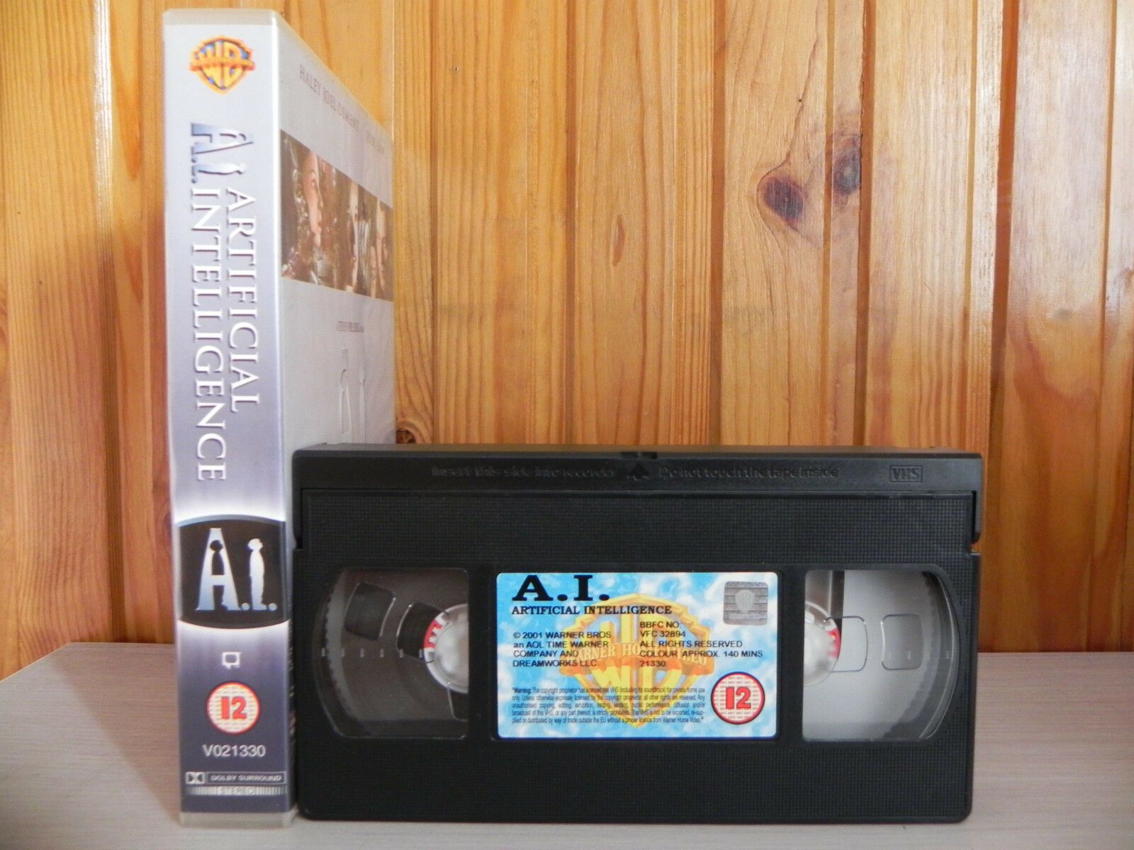 Artificial Intelligence - Large Box - Steven Spielberg - Jude Law - Sci-Fi - VHS-