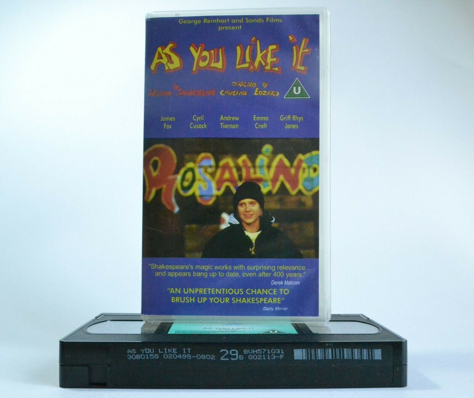 As You Like It (1992): Based On W.Shakespeare Comedy - Romance - James Fox - VHS-