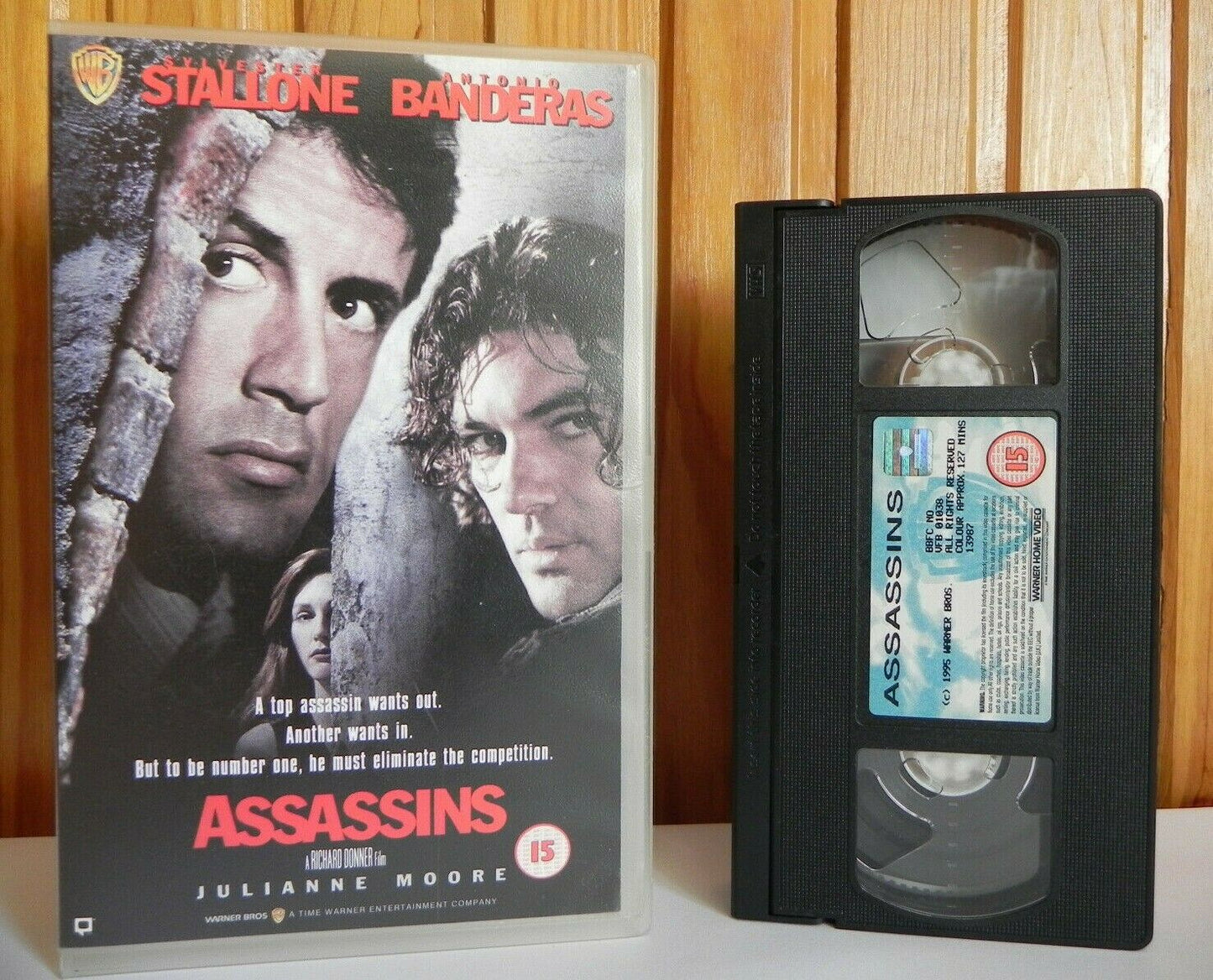 Assassins: Sylvester Stallone/Antonio Banderas - Action - Large Box - Pal VHS-