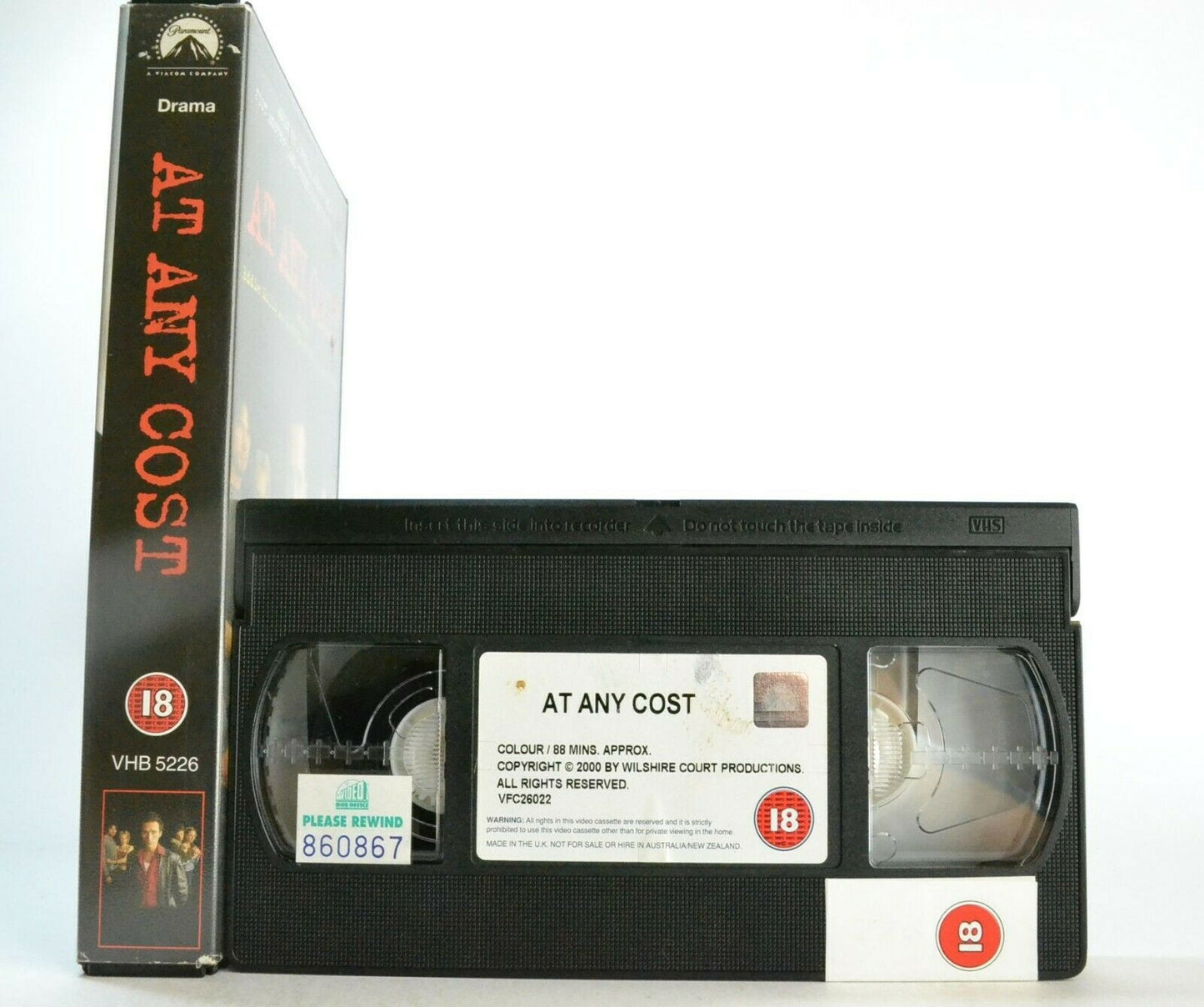 At Any Cost (2000) - TV Movie - Drama - Large Box - James Franco - Pal VHS-