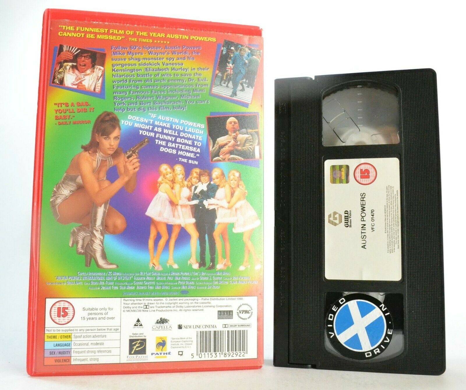 Austin Powers: International Man Of Mystery - Large Box - Mike Myers - VHS-