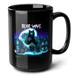 Bear Wave Tidal Black Mug (15oz) - gifts for a gamer-15oz-