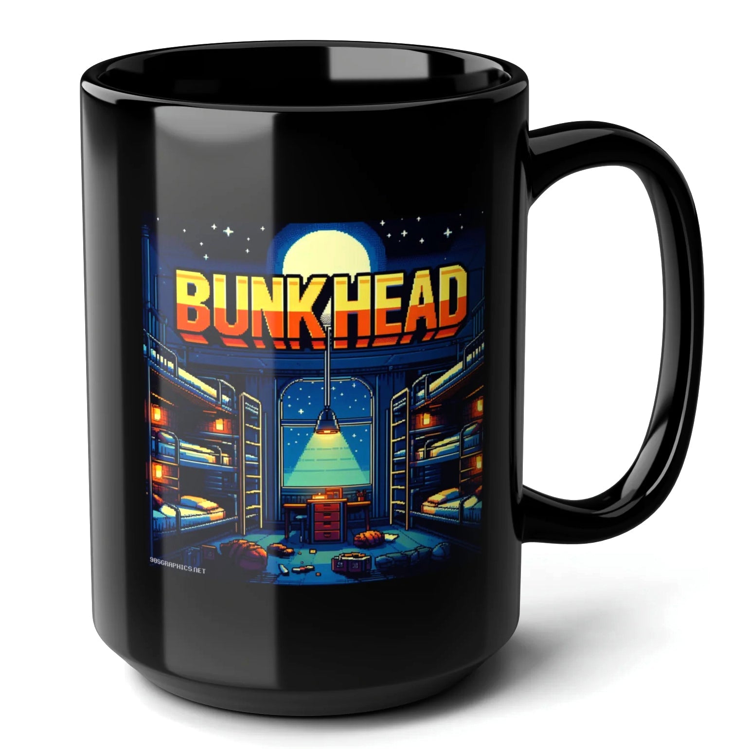 Bunk Head Black Mug (15oz) - gamer gifts for boyfriend-15oz-