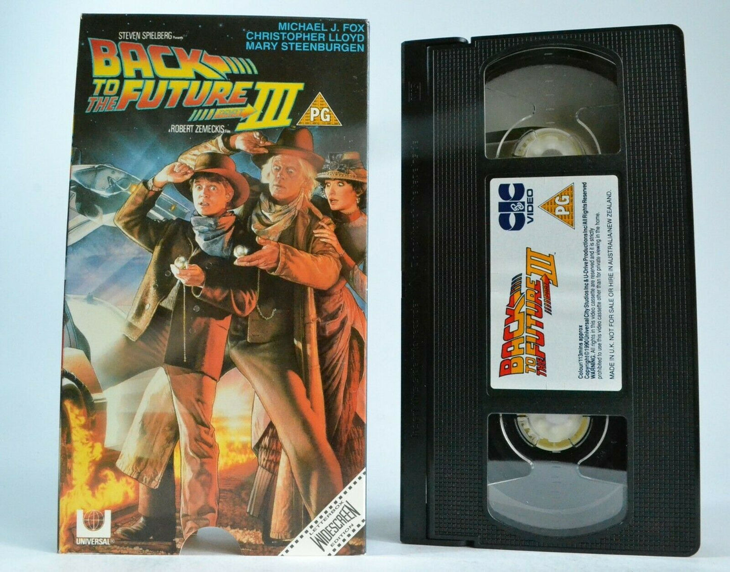 Back To The Future 3 (1990); [Widescreen] Carton Box - Sci-Fi Adventure - VHS-