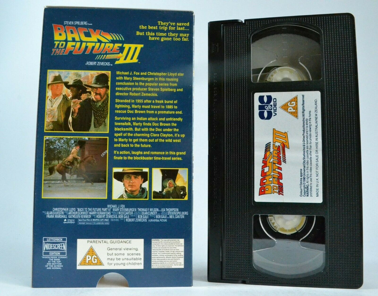 Back To The Future 3 (1990); [Widescreen] Carton Box - Sci-Fi Adventure - VHS-