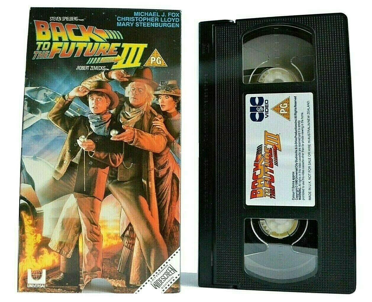 Back To The Future 3 (1990); [Widescreen] Carton Box - Sci-Fi Adventure - VHS-