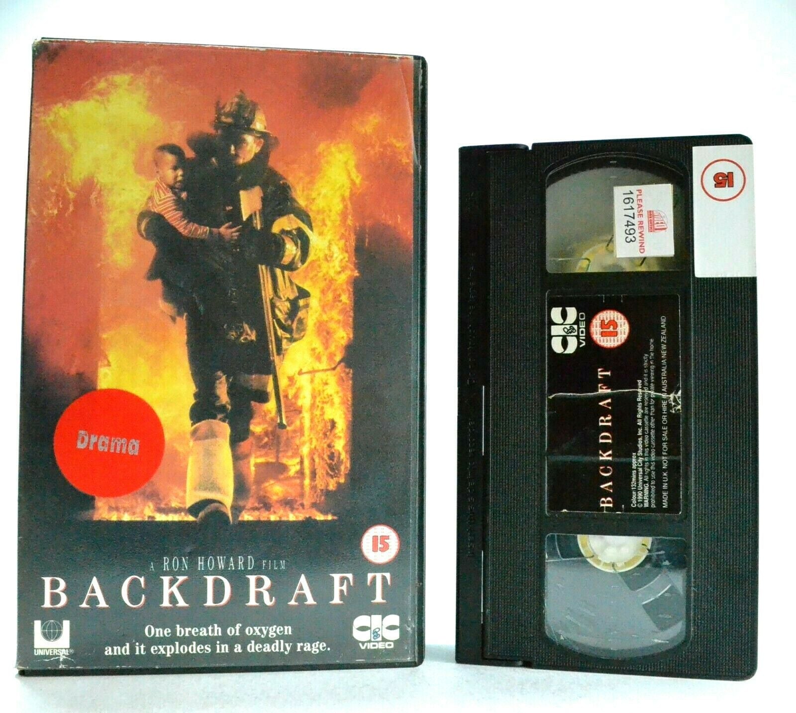 Backdraft: A Ron Howard Film (1991) - Drama - Large Box - Kurt Russell - Pal VHS-