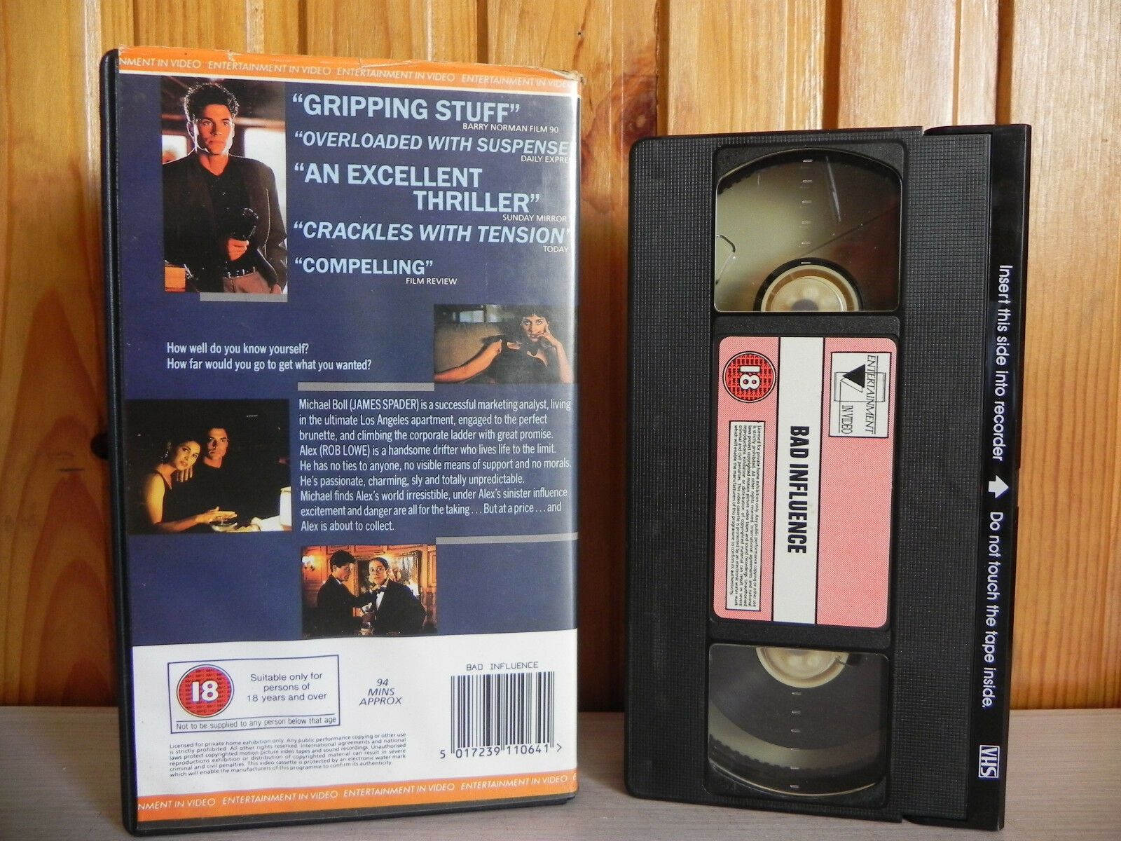 Bad Influence - Cert (18) - An Excellent Thriller - Crackles With Tension - VHS-