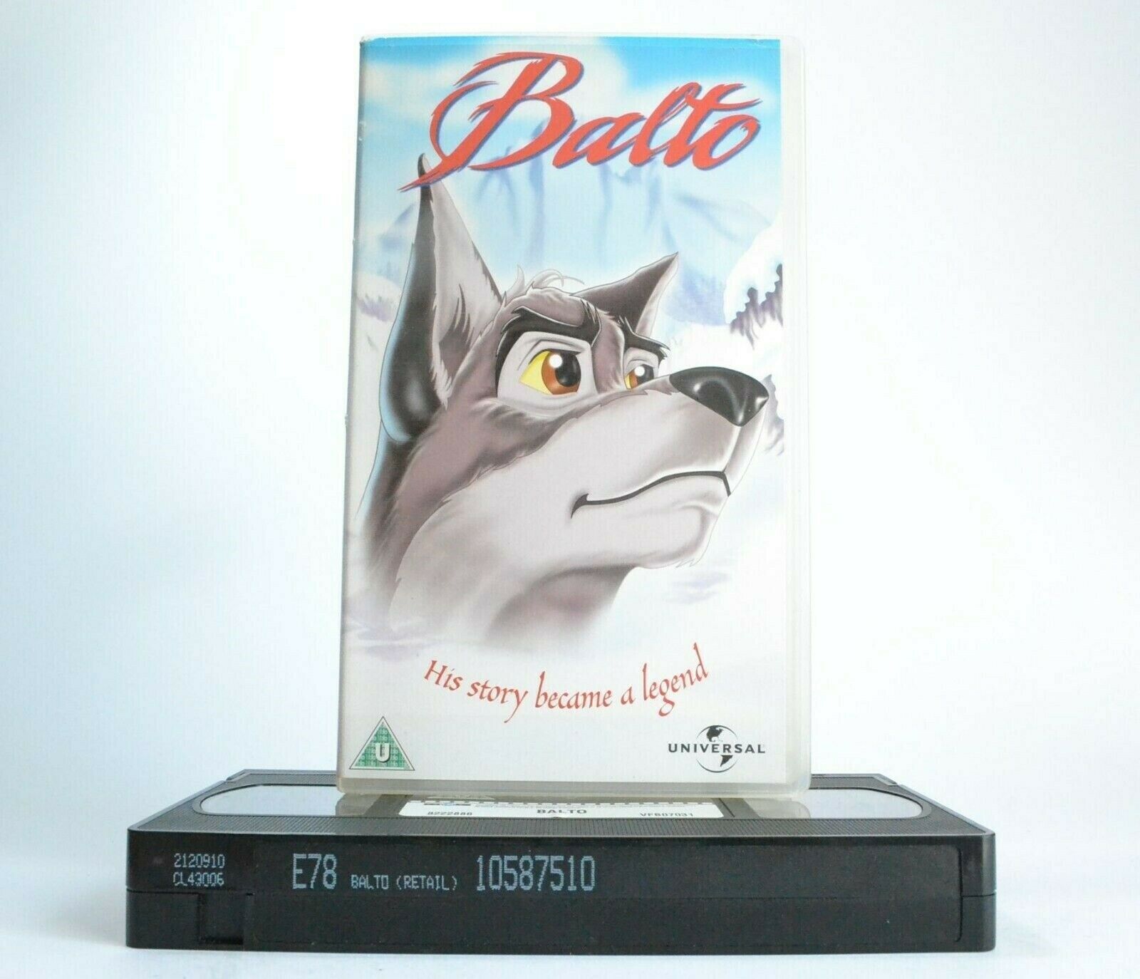 Balto (1995):Based On True Story - Animated Adventure - Kevin Bacon - Kids - VHS-