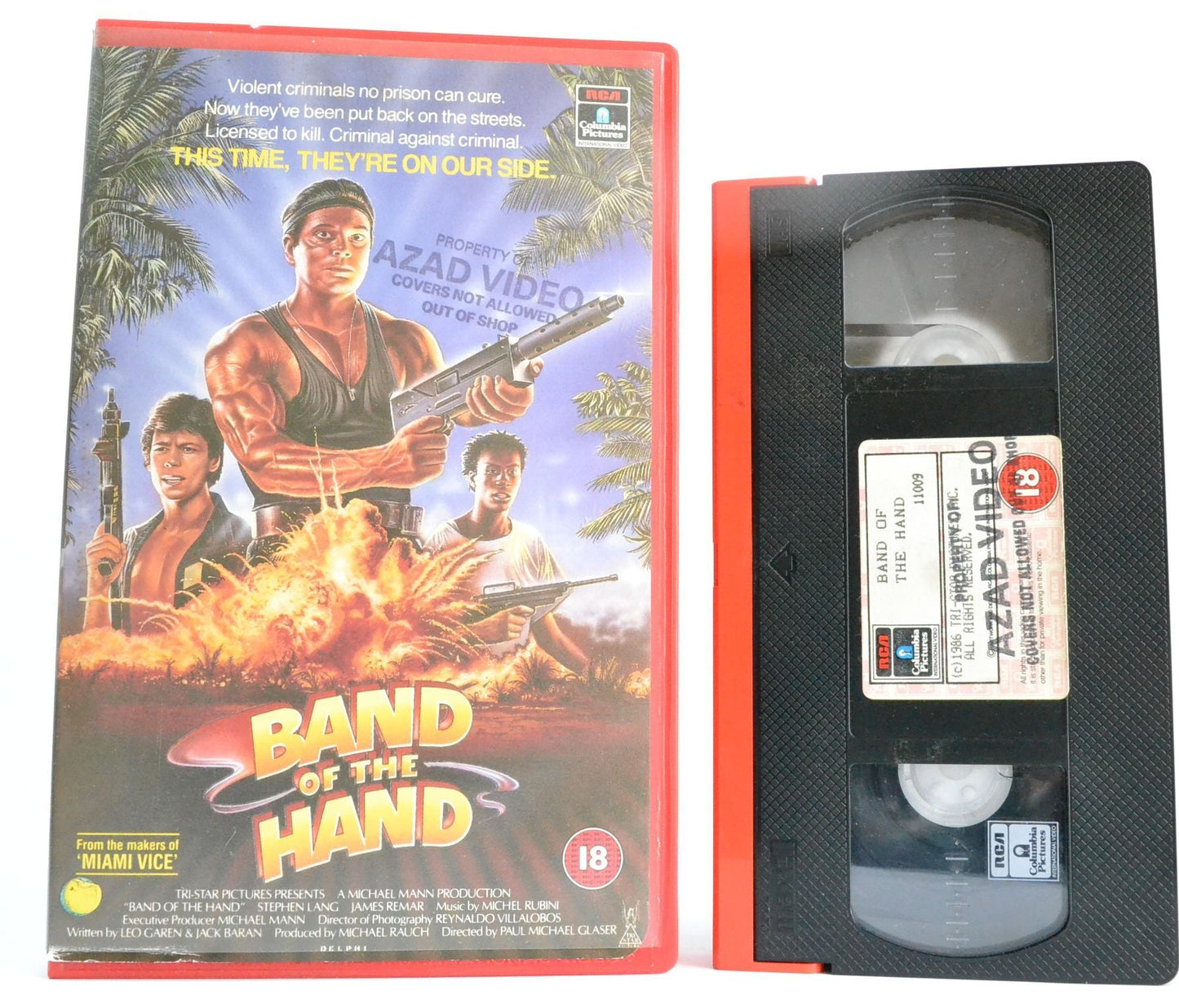 Band Of The Hand: Large Box - Ex-Rental - (1986) Miami Action - Mann - VHS-