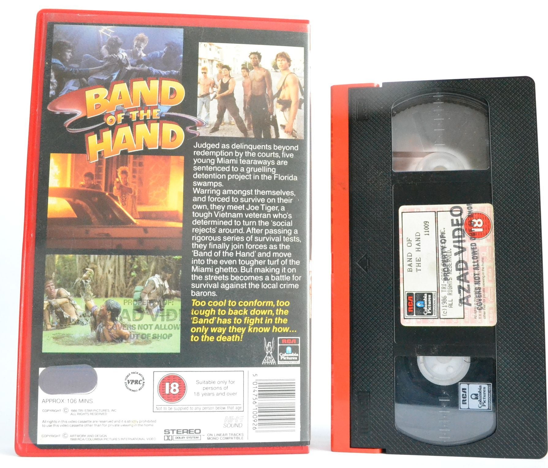 Band Of The Hand: Large Box - Ex-Rental - (1986) Miami Action - Mann - VHS-