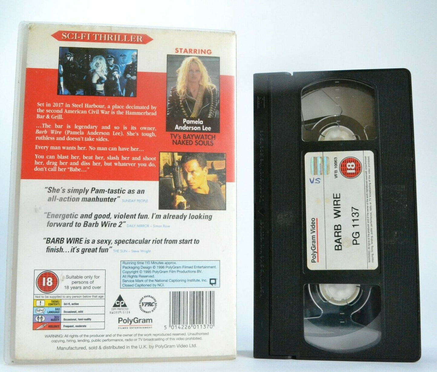 Barb Wire (1995): Chris Warner Comicbook - Sci-Fi Action - Pamela Anderson - VHS-