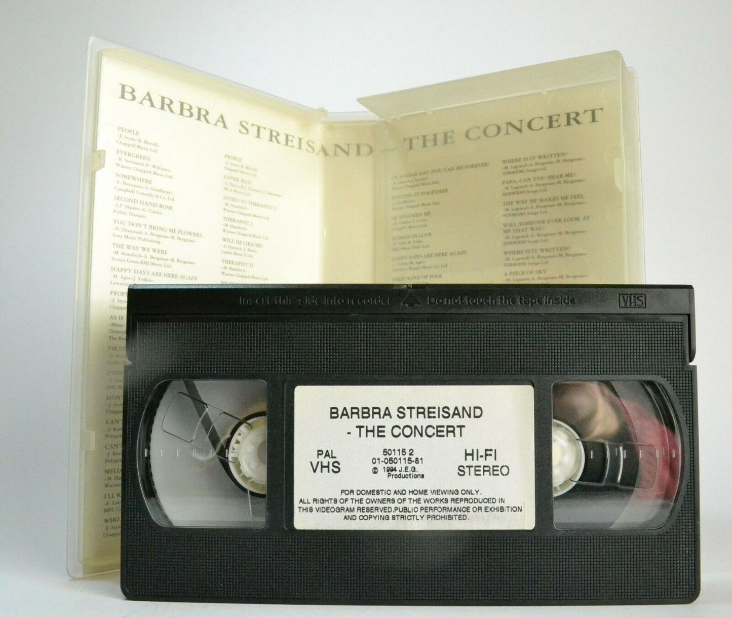 Barbara Streisand: The Concert -<<Arrowhead Pond / Anaheim>>- Music - Pal VHS-