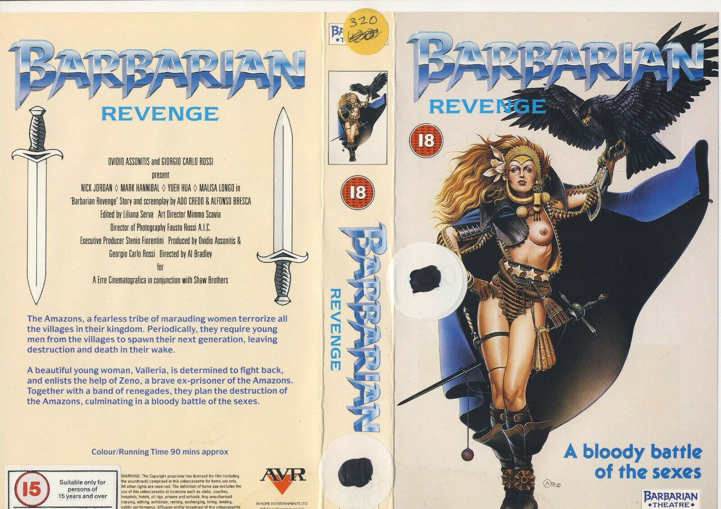 Barbarian: Revenge - AVR - Fantasy - Battle Of The Sexes - Large Box - Pal VHS-