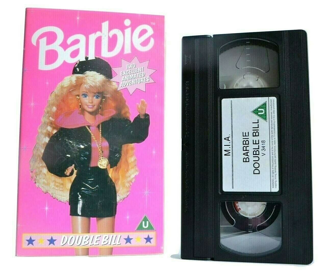 Barbie Double Bill: Rockin' Back To Earth - Animated Adventures - Kids - Pal VHS-