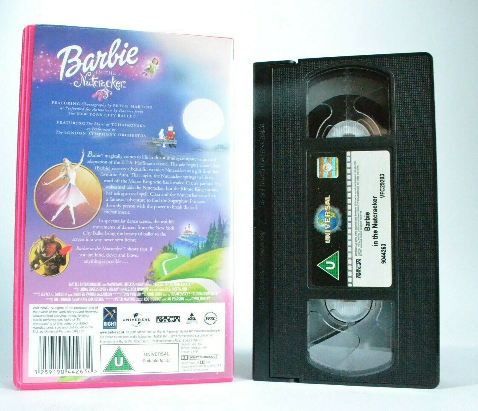 Barbie In The Nutcracker: 1st Barbie Movie - Computer Animation - Kids - Pal VHS-