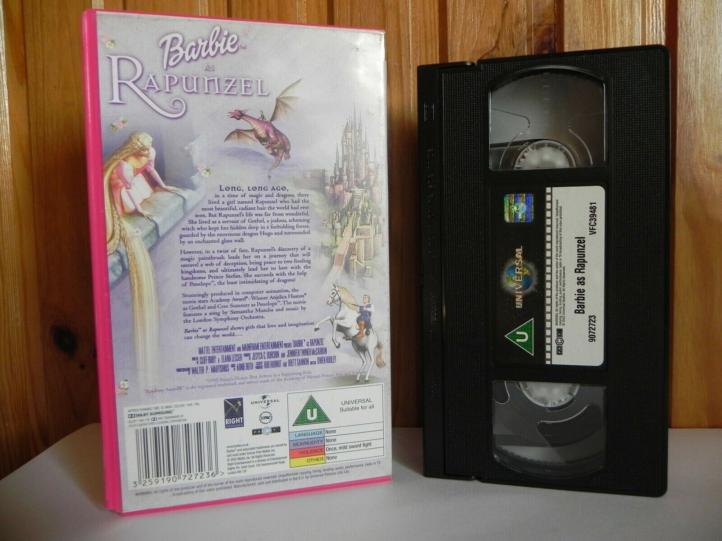 Barbie The Rapunzel - Universal - Animated - Adventure - Children's - Pal VHS-